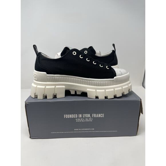 Palladium Revolt Lo TX Platform Boots Women 8 Black Marshmallow Chunky Gorpcore - Picture 8 of 11